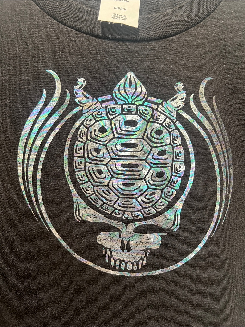 Black Grateful Dead Lot Tee with Turtle Skullie- Size Small - Picture 2 of 4